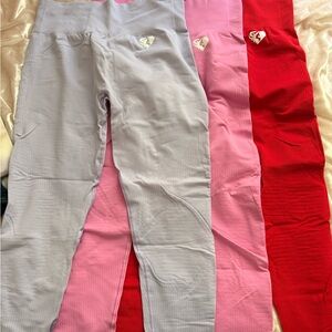 Women’s Best Power Leggings BUNDLE in Red, Pink, and lavender